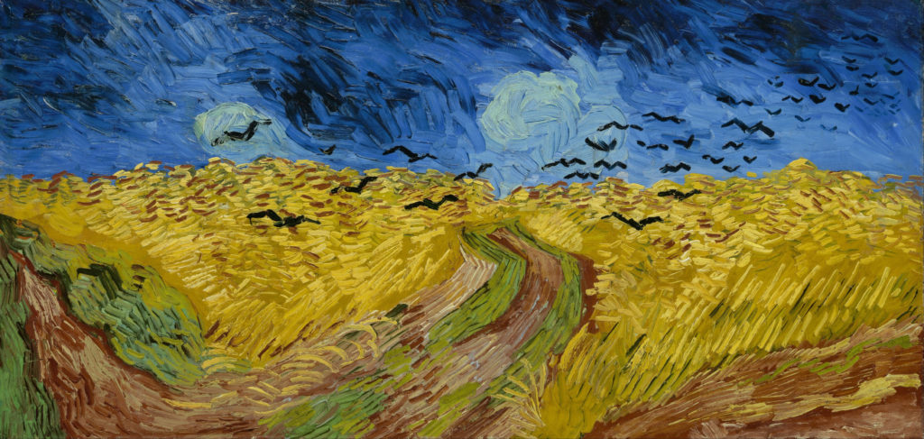 Van Gogh – Búzamezők és borús égbolt